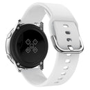 Smart Watch Electroplated Buckle Watch Band for Galaxy Watch Active (White)