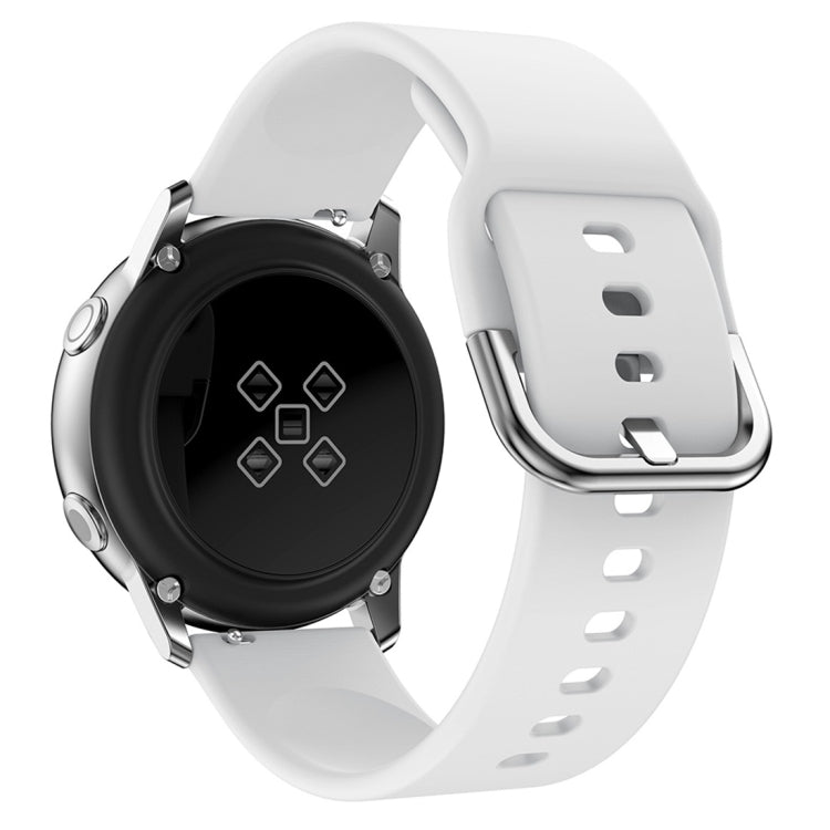 Smart Watch Electroplated Buckle Watch Band for Galaxy Watch Active (White)