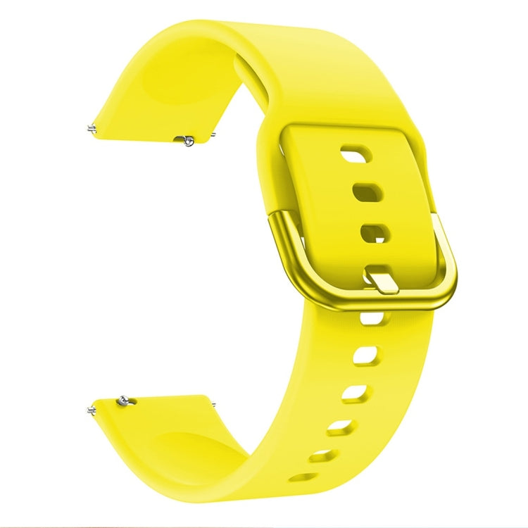 Smart Watch Electroplated Buckle Watch Band for Galaxy Watch Active (Yellow)