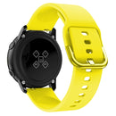 Smart Watch Electroplated Buckle Watch Band for Galaxy Watch Active (Yellow)