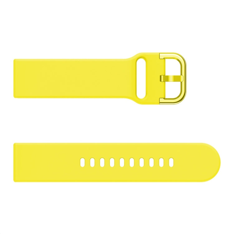 Smart Watch Electroplated Buckle Watch Band for Galaxy Watch Active (Yellow)