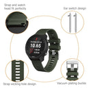 Smart Watch Silicone Watch Band for Garmin Forerunner 245(Black)