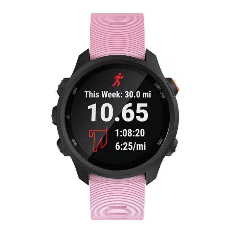 Smart Watch Silicone Watch Band for Garmin Forerunner 245(Pink)