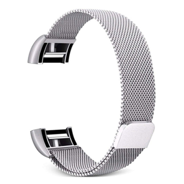 Smart Watch Stainless Steel Watch Band for FITBIT Charge 2, Size: S(Silver)