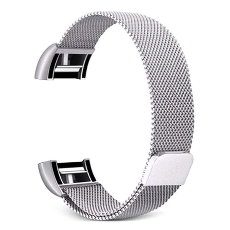 Smart Watch Stainless Steel Watch Band for FITBIT Charge 2, Size: S(Silver)