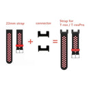 For Amazfit T-Rex / T-Rex Pro / Ares 1 Pair 22mm Metal Watch Band Connector (Black)