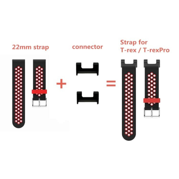 For Amazfit T-Rex / T-Rex Pro / Ares 1 Pair 22mm Metal Watch Band Connector (Black)