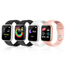 Y68 1.44 inch Smart Watch, Support Heart Rate Blood Pressure Blood Oxygen Monitoring (Black)