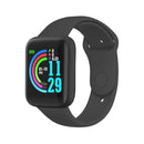 Y68M 1.44 inch Smart Watch, Support Heart Rate Blood Pressure Blood Oxygen Monitoring (Black)