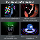 T500+MAX 1.69 inch HD Screen Smart Wristband, Support Bluetooth Calling/Heart Rate Monitoring (Blue)