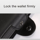 X-7 Antimagnetic RFID Multi-functional Aluminum Crazy Horse Texture Leather Card Bag Wallet(Dark Blue)