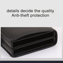 X-7 Antimagnetic RFID Multi-functional Aluminum Crazy Horse Texture Leather Card Bag Wallet(Dark Blue)