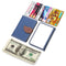 Multi-functional Wallet Card Bag Can be Attached to The Phone or The Car(Blue)