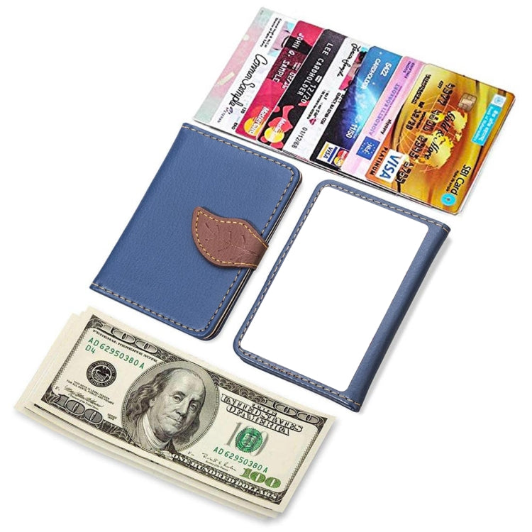 Multi-functional Wallet Card Bag Can be Attached to The Phone or The Car(Blue)