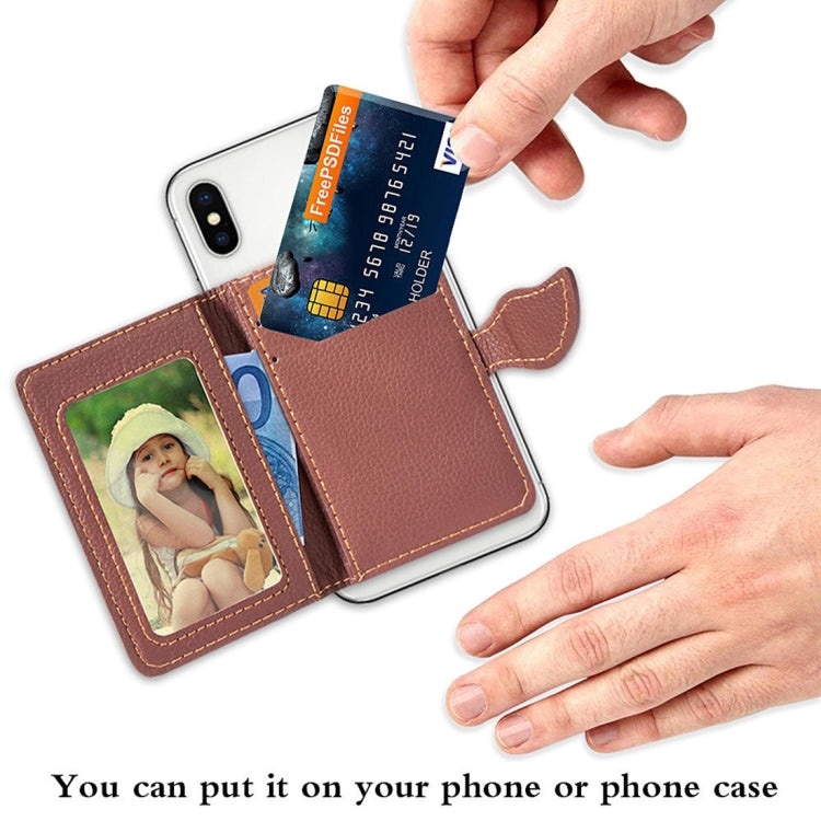 Multi-functional Wallet Card Bag Can be Attached to The Phone or The Car(Blue)