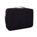 ZJ02 Waterproof Polyester Multi-layer Document Storage Bag Laptop Bag for All Sizes of Laptops, with Password Lock(Black)
