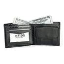 8020 Horizontal Retro Crazy Horse Texture Leather Anti-magnetic RFID Wallet Clutch Bag for Men, with Card Slots(Black)