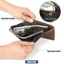 8020 Horizontal Retro Crazy Horse Texture Leather Anti-magnetic RFID Wallet Clutch Bag for Men, with Card Slots