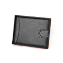 9606 Cowhide Leather Anti-magnetic RFID Multiple Card Slots Wallet for Men, with Zipper Bag(Black)