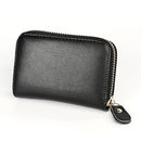 KB152 Butterfly Pattern Zipper Cowhide Leather Organ Shape Multiple Card Slots Anti-magnetic RFID Wallet for Ladies(Blue)