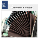 KB152 Butterfly Pattern Zipper Cowhide Leather Organ Shape Multiple Card Slots Anti-magnetic RFID Wallet for Ladies(Blue)