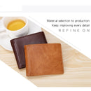 TP-173 Ultra-Thin Multi-functional Retro Cowhide Leather Multiple Card Slots Wallet(Coffee)