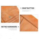 TP-196 Multi-functional Retro Cowhide Leather Multiple Card Slots Dual zipper RFID Wallet(Brown)