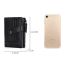 TP-196 Multi-functional Retro Cowhide Leather Multiple Card Slots Dual zipper RFID Wallet(Brown)