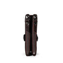 TP-199 Multi-functional Anti-theft Brush RFID Dual Zippers Leather Vertical Wallet(Coffee)