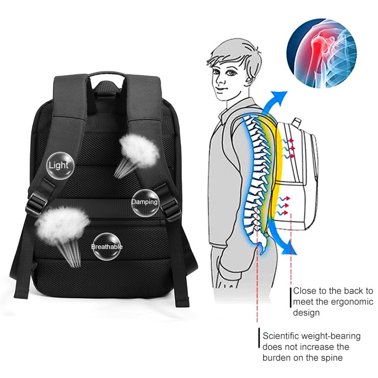 cxs-618 Multifunctional Oxford Laptop Bag Backpack (Blue)