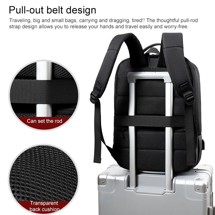 cxs-618 Multifunctional Oxford Laptop Bag Backpack (Black)