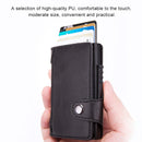 X-51 Automatically Pop-up Card Type Anti-magnetic RFID Anti-theft PU Leather Wallet with Card Slots(Blue)