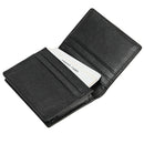 KB86 Genuine Cowhide Leather Solid Color Card Holder Wallet RFID Blocking Coin Purse Card Bag Protect Case with 5 Card Slots & Photo Frame & Business Card Position, Size: 10.6*7.6*1.8 cm(Black)