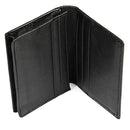 KB86 Genuine Cowhide Leather Solid Color Card Holder Wallet RFID Blocking Coin Purse Card Bag Protect Case with 5 Card Slots & Photo Frame & Business Card Position, Size: 10.6*7.6*1.8 cm(Black)