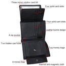 Genuine Cowhide Leather 3-folding Card Holder Wallet RFID Blocking Card Bag Protect Case for Men, Size: 13*10.2*2.5cm(Brown)