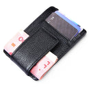 Cowhide Leather Solid Color Card Holder Wallet RFID Blocking Card Bag Protect Case with 3 Card Slots & Photo Frame, Size: 110*77*4mm(Black)