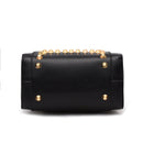 Rivet Pattern Leisure Fashion PU Double Shoulder Bag Handbag(Army Green)