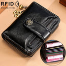 3522 Short Anti-magnetic RFID Wallet Multi-function Wallet for Ladies, with Card Slots(Black)