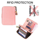 3522 Short Anti-magnetic RFID Wallet Multi-function Wallet for Ladies, with Card Slots(Black)
