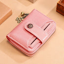 3522 Short Anti-magnetic RFID Wallet Multi-function Wallet for Ladies, with Card Slots(Pink)