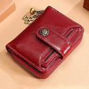 3522 Short Anti-magnetic RFID Wallet Multi-function Wallet for Ladies, with Card Slots(Red)