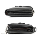 LT3529 Retro Crazy Horse Texture Double Zipper Anti-magnetic RFID Chain Wallet with Card Slots (Black)