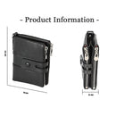 LT3529 Retro Crazy Horse Texture Double Zipper Anti-magnetic RFID Chain Wallet with Card Slots (Red)
