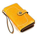3555 Large Capacity Long Multi-function Anti-magnetic RFID Wallet Clutch for Ladies with Card Slots (Yellow)