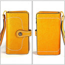 3555 Large Capacity Long Multi-function Anti-magnetic RFID Wallet Clutch for Ladies with Card Slots (Yellow)