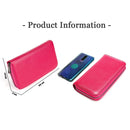 KB196 Top-grain Leather Large Capacity Multi-function 36-Bit Anti-magnetic RFID Organ Card Package Wallet(Pink)