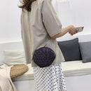 Shell Shape Fashion Sequined Single Shoulder Crossbody Bag (Black)