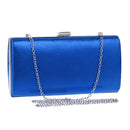 Women Fashion Banquet Party Square Handbag Single Shoulder Crossbody Bag (Blue)