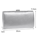 Women Fashion Banquet Party Square Handbag Single Shoulder Crossbody Bag (Silver)