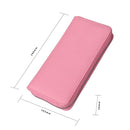 Antimagnetic RFID Genuine Leather Passport / Card Holder / Car Keys Package(Pink)